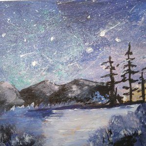 ACEO ART CARD "Starry Sky"